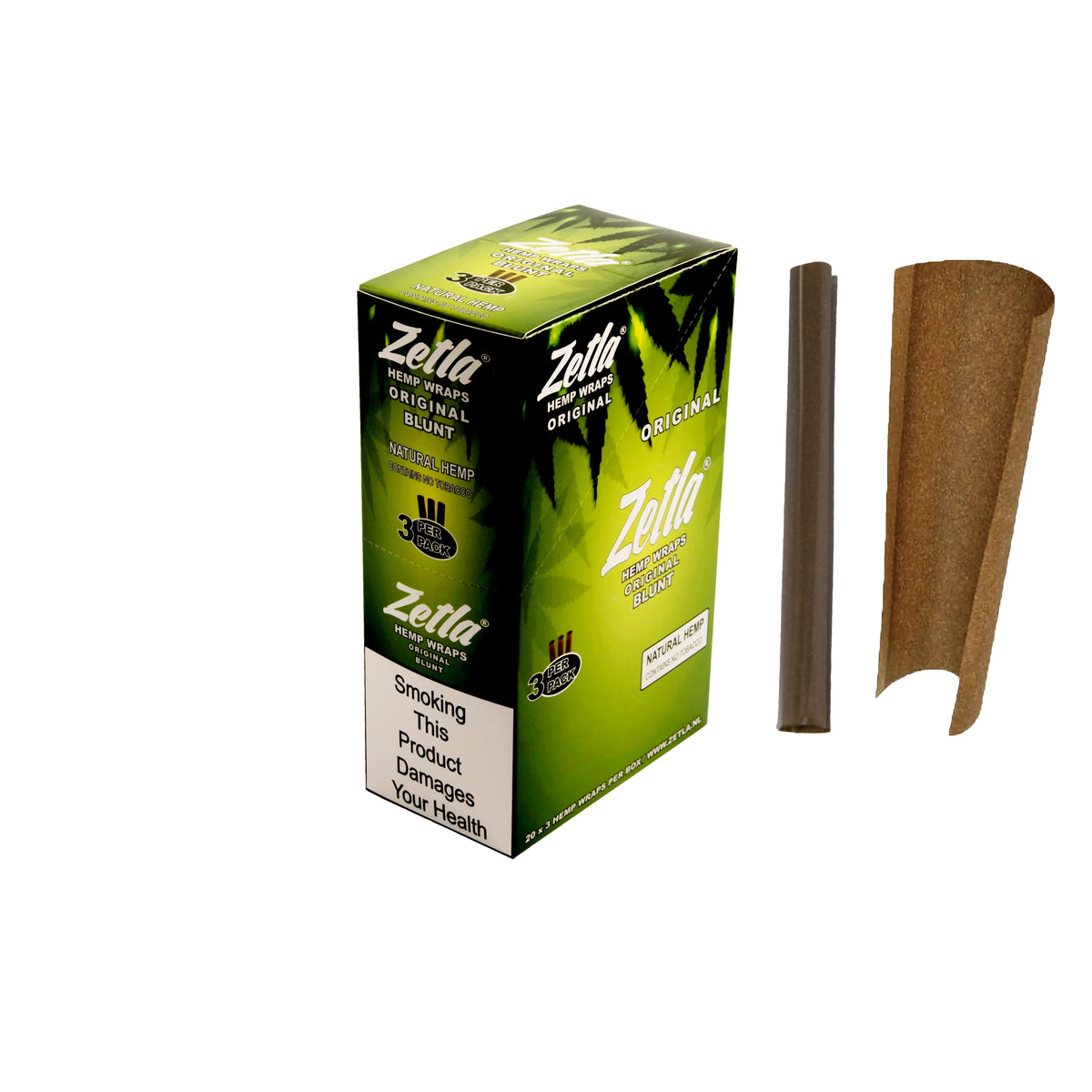 Zetla Hemp Wraps Original ( 1 Packs / 3 Blunt )