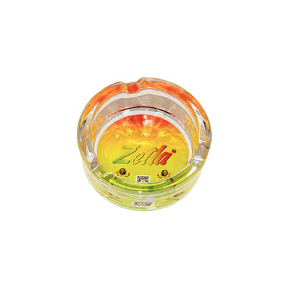 Zetla Glass Ashtray – Artistic Mixed Design | Round Weed Ashtray for Indoor & Outdoor Use