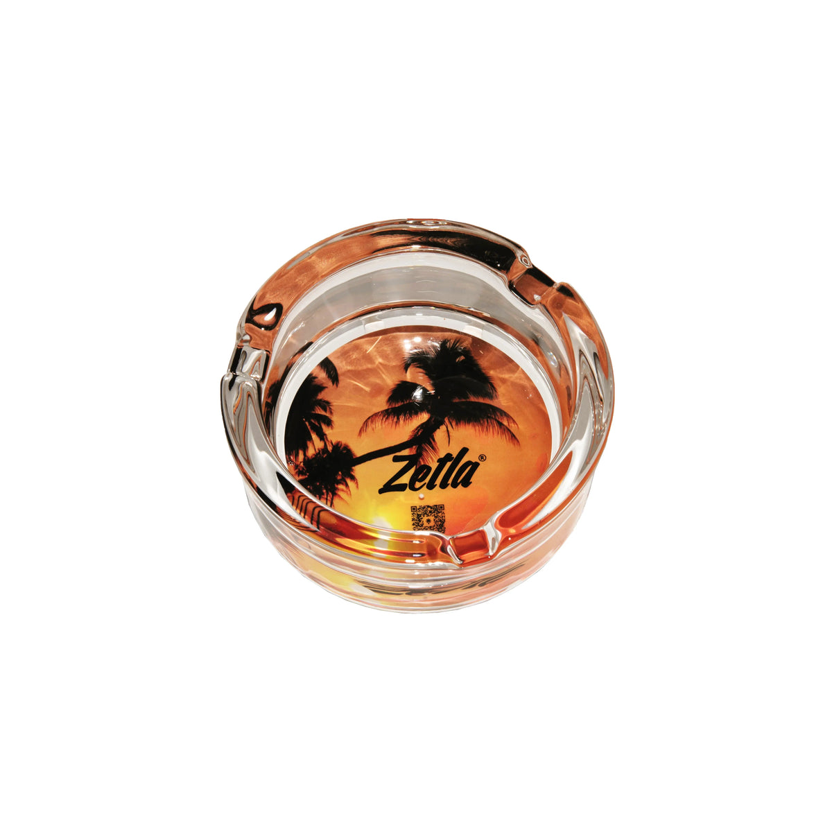 Zetla Glass Ashtray – Artistic Mixed Design | Round Weed Ashtray for Indoor & Outdoor Use
