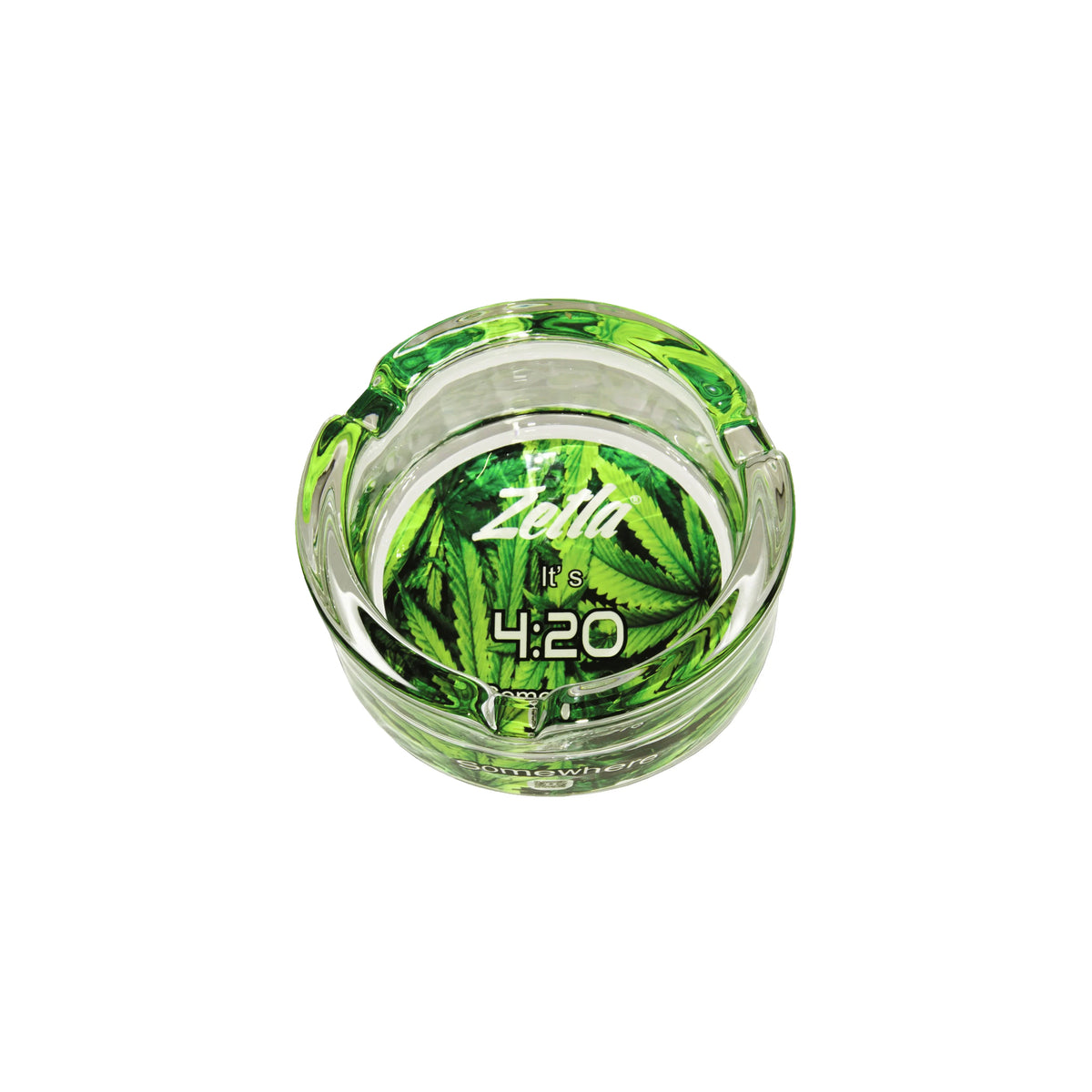 Zetla Glass Ashtray – Artistic Mixed Design | Round Weed Ashtray for Indoor & Outdoor Use