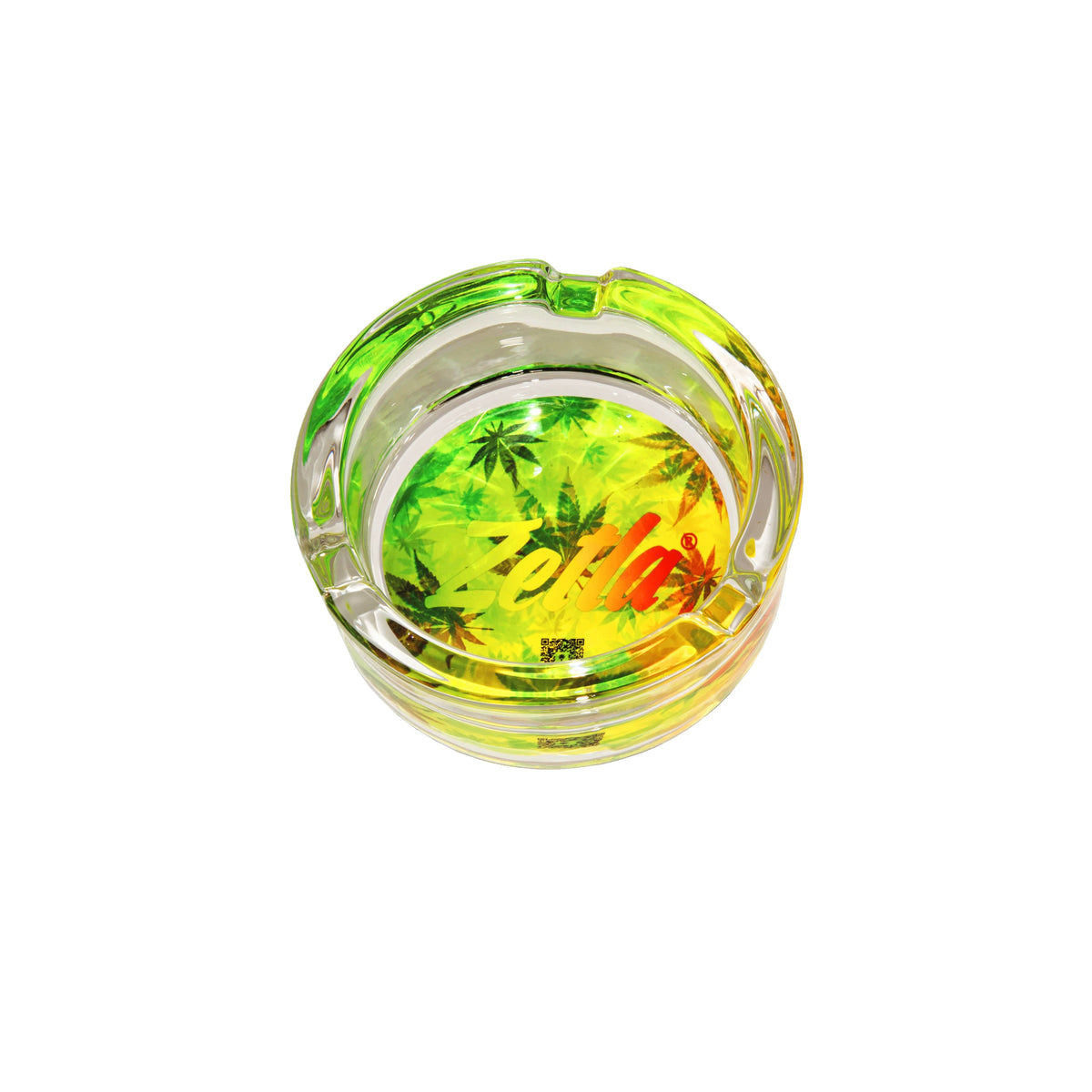 Zetla Glass Ashtray – Artistic Mixed Design | Round Weed Ashtray for Indoor & Outdoor Use