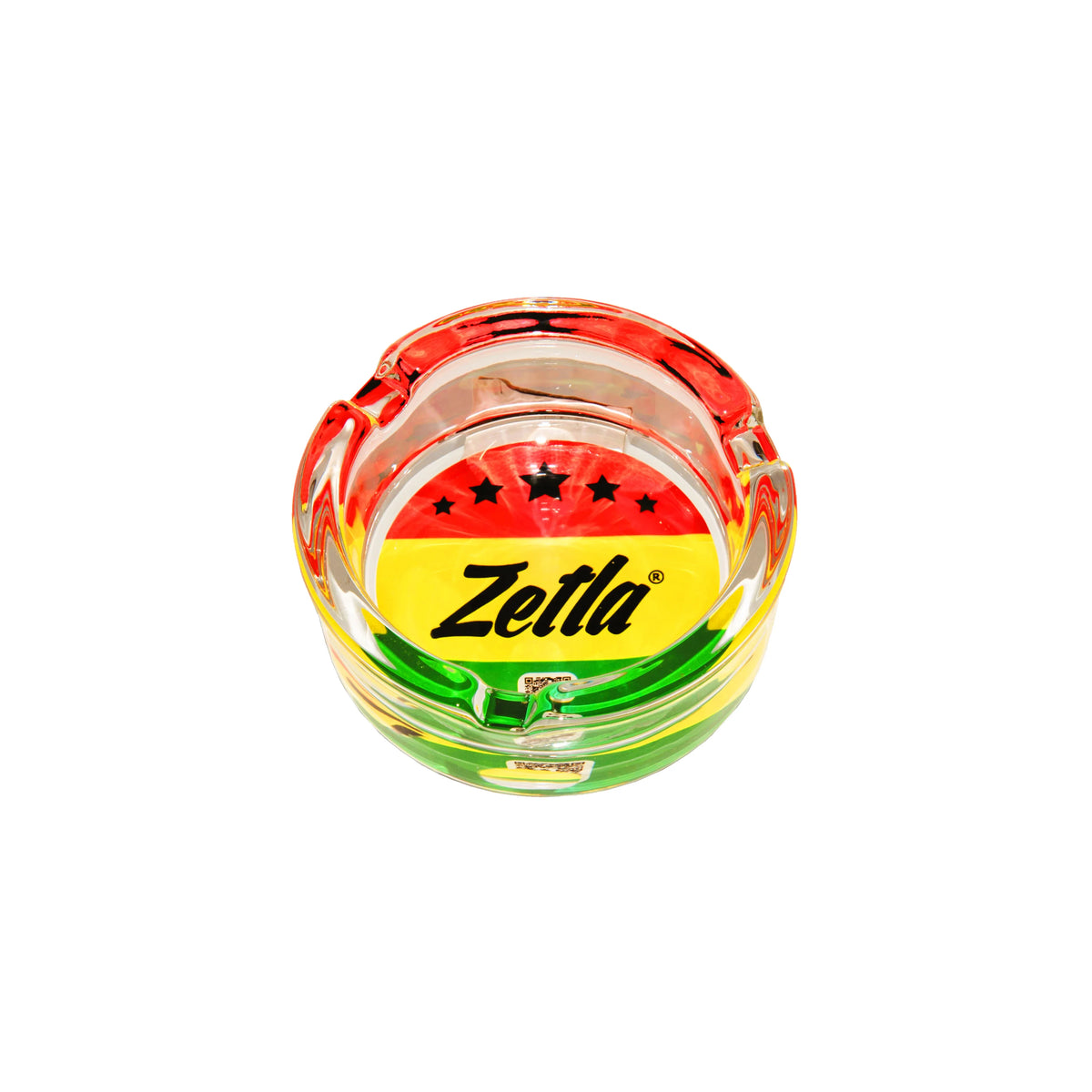 Zetla Glass Ashtray – Artistic Mixed Design | Round Weed Ashtray for Indoor & Outdoor Use