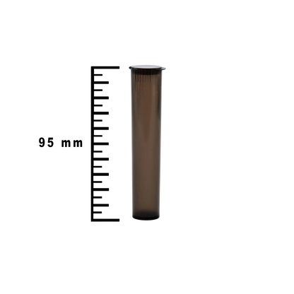 Plastic Tubes Black Child Resistent 95mm Per 100 Pcs