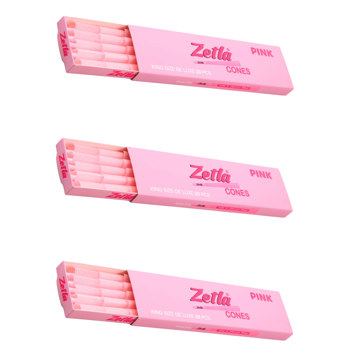 Pre-Rolled Cones Zetla Pink King Size De Luxe (20 Pcs)