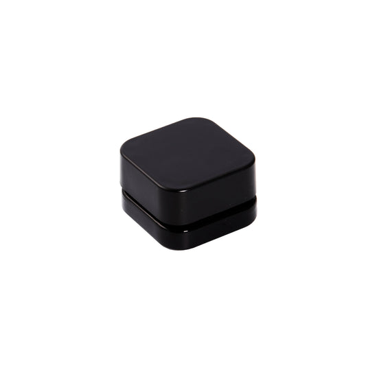 9 ML Black Square Glass JAR Child Resistant Black Lid Per 50 Pcs