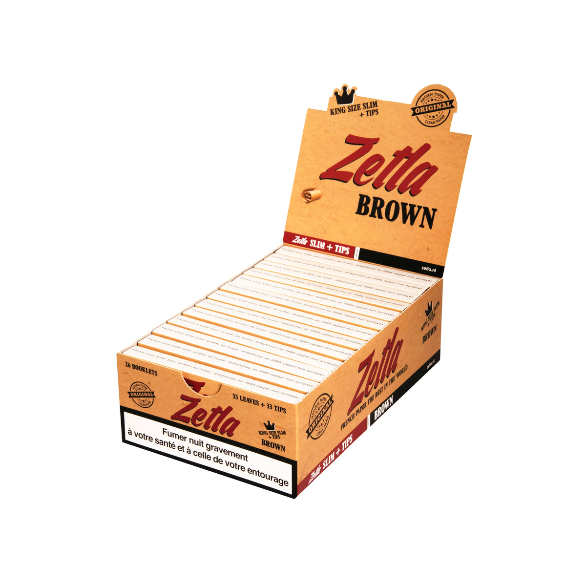 Blättchen Zetla Brown + Filters Slim (26 Packs)