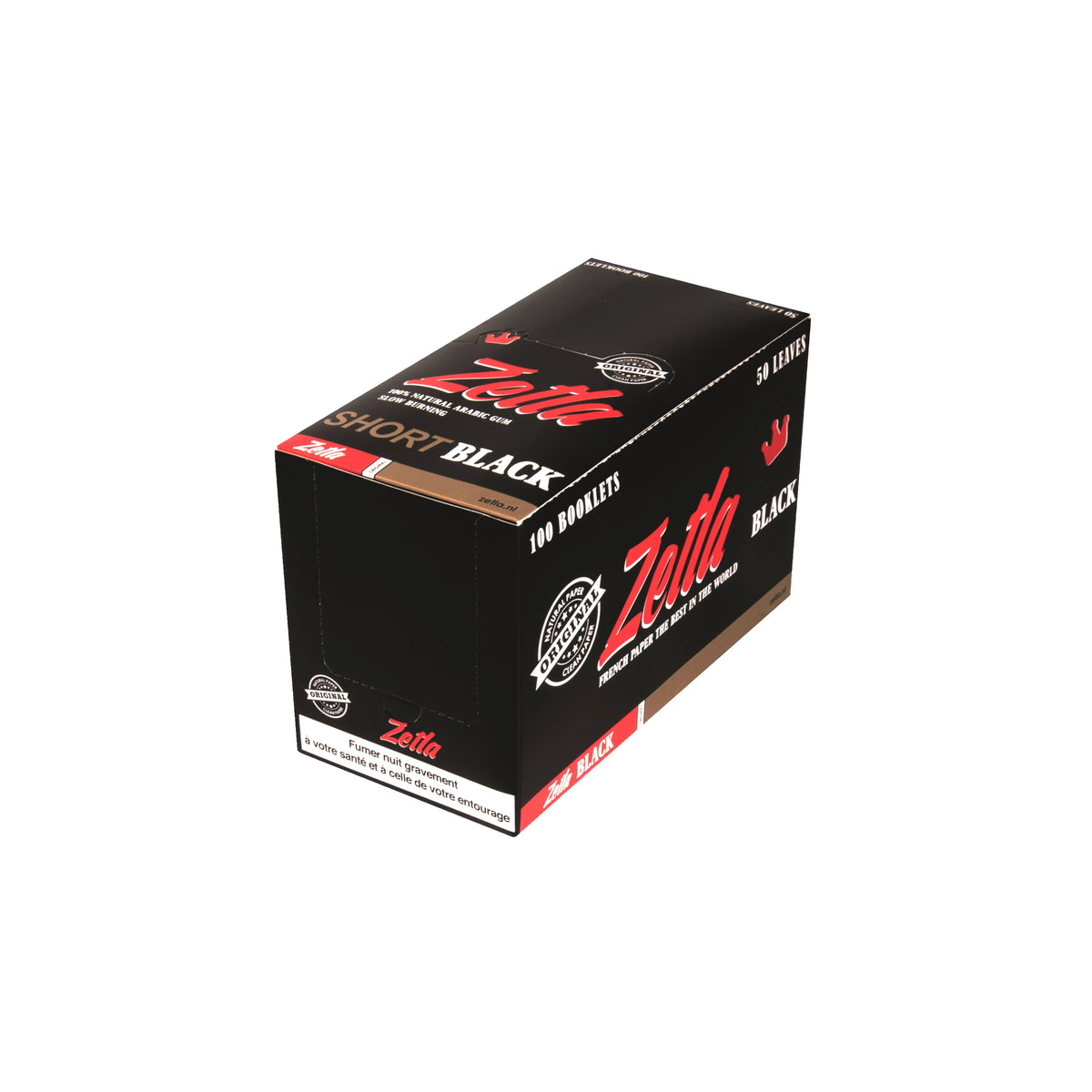 Zetla Rolling Paper Black Short (100 Packs)