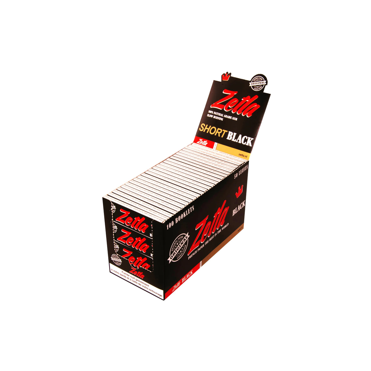 Zetla Rolling Paper Black Short (100 Packs)