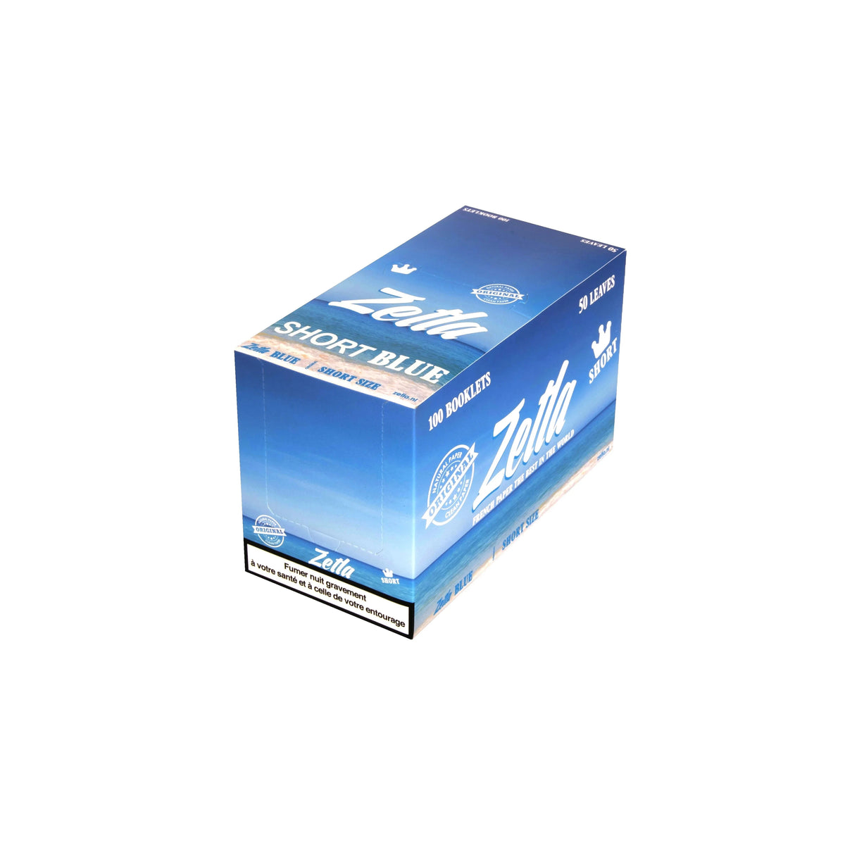 Zetla Rolling Paper Blue Short''Beach Design''  (100 Packs)