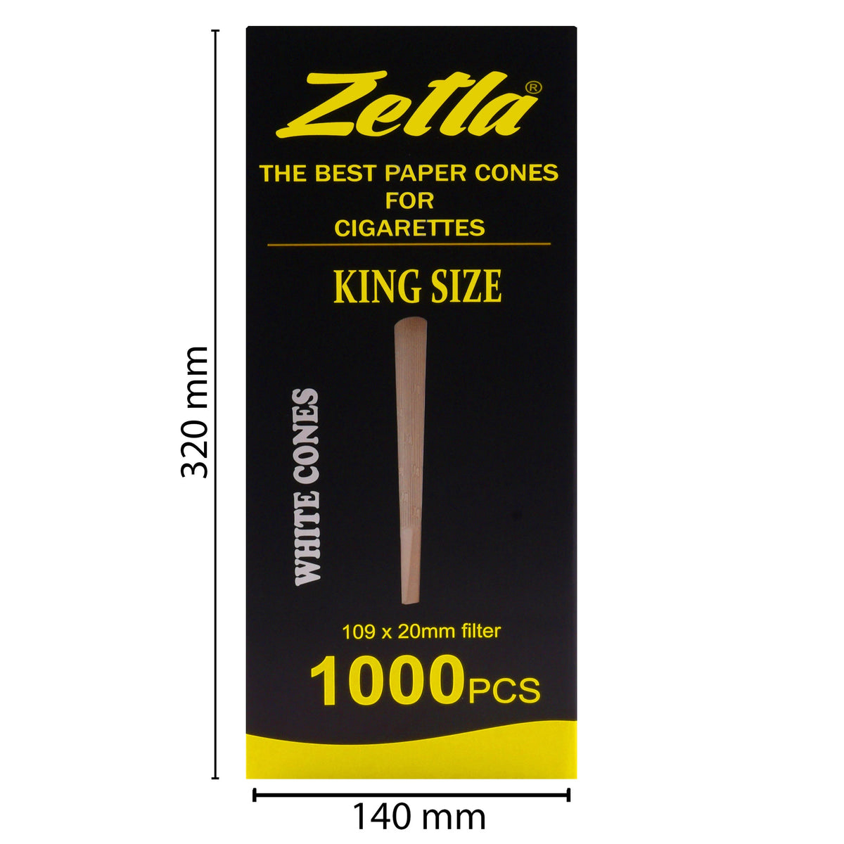 Pre Rolled Cones Zetla King Size (1000 Pcs) - Zetla