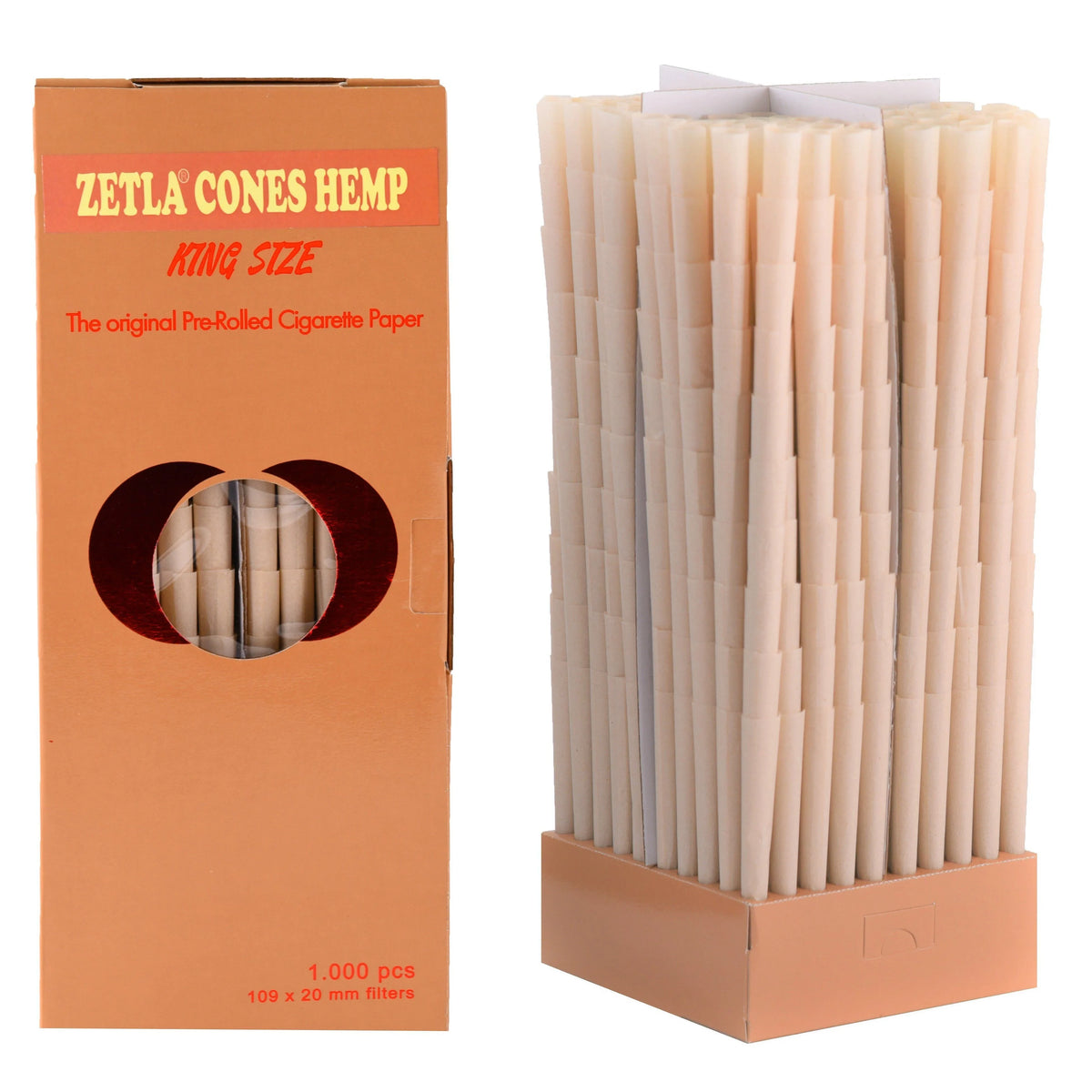 Pre Rolled Cones Zetla Hemp King Size (1000 Pcs) - Zetla