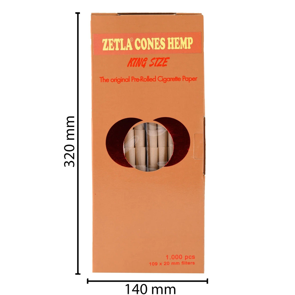 Pre Rolled Cones Zetla Hemp King Size (1000 Pcs) - Zetla