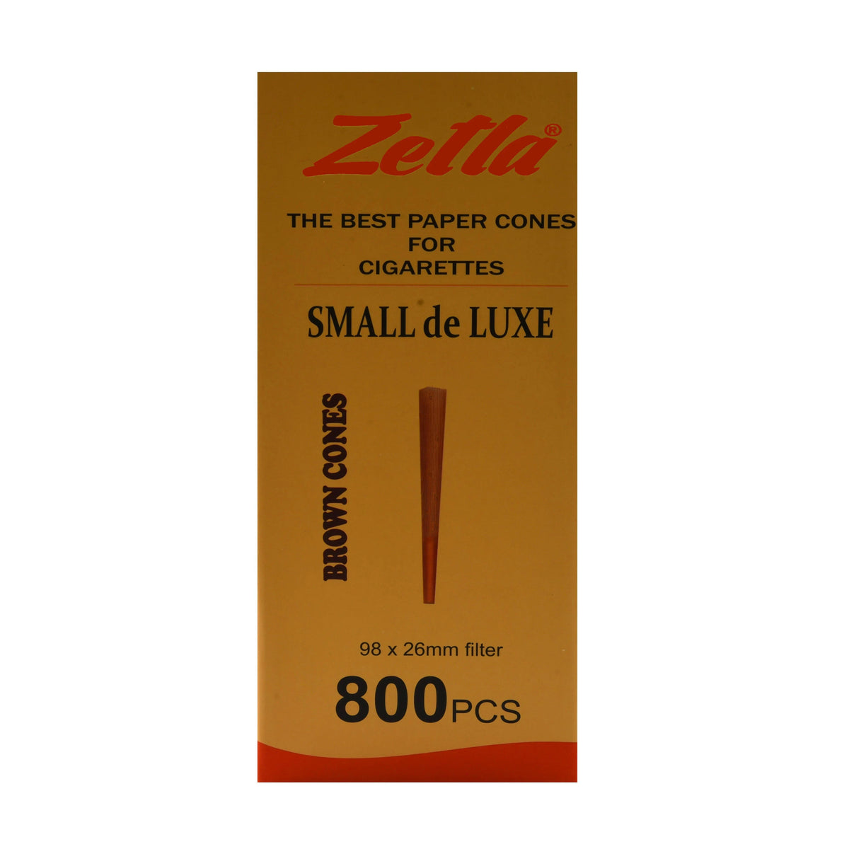 Pre Rolled Cones Zetla Brown Small De Luxe (800 Pcs) - Zetla