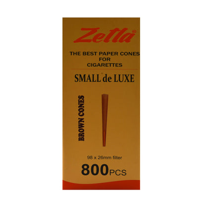 Pre Rolled Cones Zetla Brown Small De Luxe (800 Pcs) - Zetla