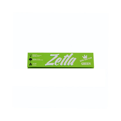 Zetla Rolling Papers Green King Size Slim (50 Packs) - Zetla